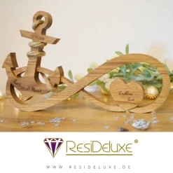 Aphrodite Unendlichkeitszeichen Anker Herz Gravur Hochzeitsgeschenk Geschenk Verlobung Jahrestag Herz Hochzeit