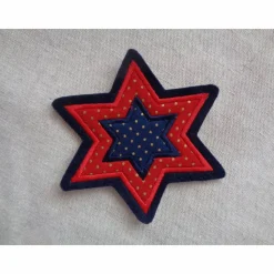 Applikation / Aufnäher weihnachtlicher Stern