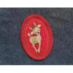 Applikation  Aufnäher   Applikation/Aufnäher Rentier Button