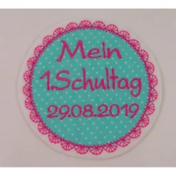 Applikation mit Wunschtext, Aufbügler