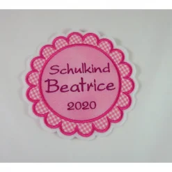 Applikation mit Wunschtext, Aufbügler