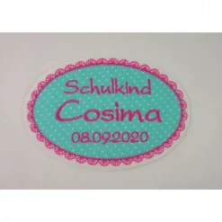 Applikation mit Wunschtext, Aufbügler