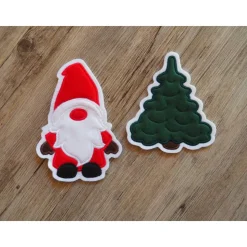 Applikation süsser Wichtel, Gnom, Zwerg,  als 2 tlg. Set mit Baum oder einzeln