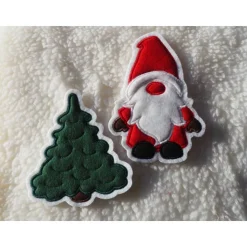 Applikation süsser Wichtel, Gnom, Zwerg,  als 2 tlg. Set mit Baum oder einzeln