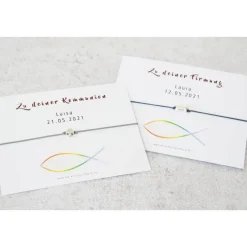 Armband Kommunion personalisierter Karte Geschenk zur Kommunion Mädchen Junge