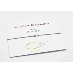 Armband Konfirmation Mädchen Jungs mit personalisierter Karte Geschenk