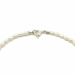Armband mini Perlen mit mini Herz aus 925 Sterling Silber