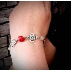 Armband mit Jadeperlen, Vintage-Stil, Damenarmband, Armschmuck**Wiesn*121