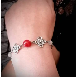 Armband mit Jadeperlen, Vintage-Stil, Damenarmband, Armschmuck**Wiesn*121