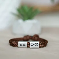 Armband personalisiert mit Gravur handgestempelt, Kommunion, Konfirmation, Firmung, Glücksbringer, Andenken