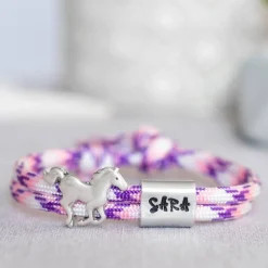 Armband personalisiert mit Gravur handgestempelt zur Taufe, Kommunion, Geburtstag, Schulanfang, Konfirmation, ichthys, Kreuz