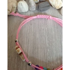 Armband zur Kommunion / Konfirmation mit Kreuz und Fisch / Regenbogen