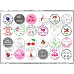 Aufkleber Schulkind DIY rund 4cm mit Marienkäfer Name Klasse Kraftpapieroptik