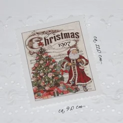Aufnäher Applikation nostalgische Patches Weihnachtsmann Santa Claus Christmas