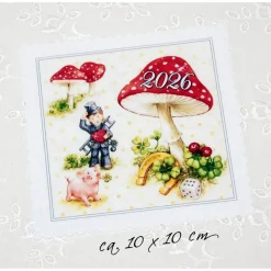 Aufnäher Patches Applikation Stoffbild Neujahrsgrüße und Wünsche für das Jahr 2026