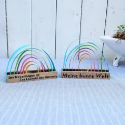 Aufsteller Regenbogen mit Spruch