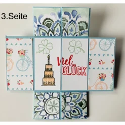 Aufwendige Geburtstagskarte Endloskarte Handarbeit Karte Grußkarte Unikat