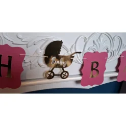 Baby Girlande zur Geburt - Babyparty-Girlande - Babyparty-Dekoration - Geburtsgirlande - Geburtsdekoration