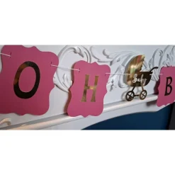 Baby Girlande zur Geburt - Babyparty-Girlande - Babyparty-Dekoration - Geburtsgirlande - Geburtsdekoration