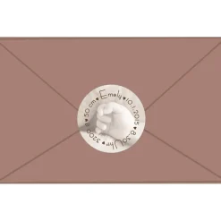 Babyaufkleber zur Geburt | Babyhand - personaliserbar mit Babyfoto