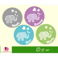 Babyaufkleber zur Geburt | niedlicher Elefant