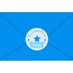 Babyaufkleber zur Geburt | Prinz - Prinzessin - Krone mit Herz oder Stern