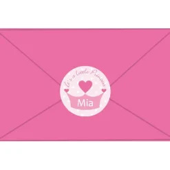 Babyaufkleber zur Geburt | Prinz - Prinzessin - Krone mit Herz oder Stern