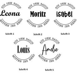 Babybody * Aus dem Bauch, Mitten ins Herz * Geburt * Geschenk * Mädchen*Junge* Name * Willkommen