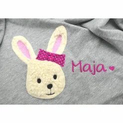 Babydecke mit gesticktem Hasen und Namen - Kindergartendecken - Wunschdecke - Kinderdecke _ Schmusedecke mit Namen