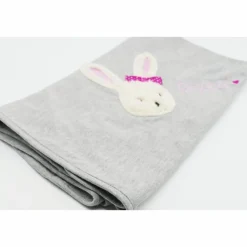 Babydecke mit gesticktem Hasen und Namen - Kindergartendecken - Wunschdecke - Kinderdecke _ Schmusedecke mit Namen