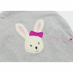 Babydecke mit gesticktem Hasen und Namen - Kindergartendecken - Wunschdecke - Kinderdecke _ Schmusedecke mit Namen