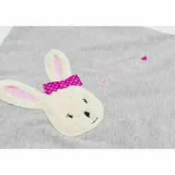 Babydecke mit gesticktem Hasen und Namen - Kindergartendecken - Wunschdecke - Kinderdecke _ Schmusedecke mit Namen
