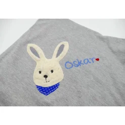 Babydecke mit Hasen und Namen - Kindergartendecken - Wunschdecke - Kinderdecke _ Schmusedecke mit Namen