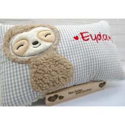Babyfaultier Faultier Sloth Taufkissen Kuschelkissen Kindergartenkissen Geburtsgeschenk Kinderkissen Taufgeschenk