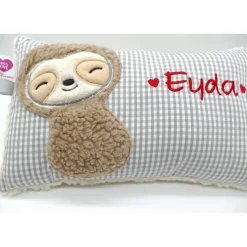 Babyfaultier Faultier Sloth Taufkissen Kuschelkissen Kindergartenkissen Geburtsgeschenk Kinderkissen Taufgeschenk