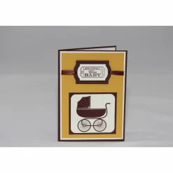 Babykarte "Kinderwagen" neutral