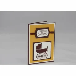 Babykarte "Kinderwagen" neutral