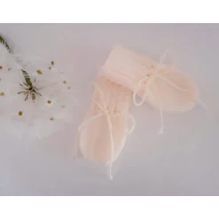 Babymütze und Handschuhe als Set oder einzeln bestellbar - naturweiss, handgestrickt