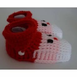 Babyschuhe Weihnachtsmann  amigoll9  gehäkelt  Handarbeit