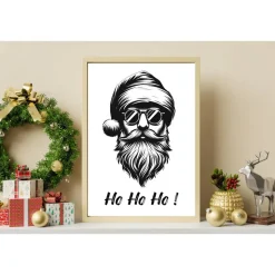 BAD SANTA CLAUS Poster | Hohoho Weihnachtsmann Wall Art Christmas Gift, Holiday Decor, Merry Christmas Family Decoration