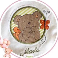 Badeponcho mit Namen und Wunschmotiv, Geschenkidee - Taufe - Geburt