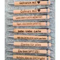 Bambus Kugelschreiber - mit Text