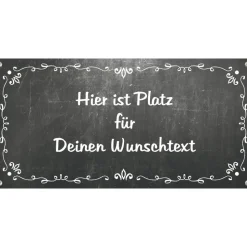Banner Event 100 x 50 cm - personalisierbar | Tafeloptik mit Ornamenten - Herzlich Willkommen oder Wunschtext