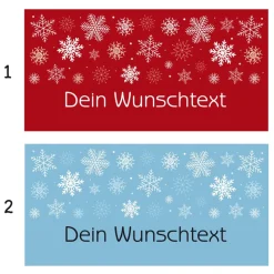 Banner Winterzeit 100 x 50 cm - personalisierbar | Schneesterne - personalisierbar mit Wunschtext