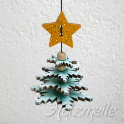 Bastelset Flocken-Christbaum aus Holz