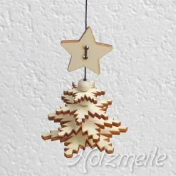 Bastelset Flocken-Christbaum aus Holz