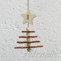 Bastelset Flocken-Christbaum aus Holz