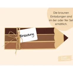Bastelset Schulanfang Einladung Einschulung basteln | Einladungskarten zur Einschulung | Einladung Schuleinführung