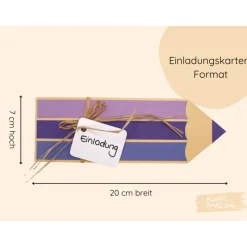 Bastelset Schulanfang Einladung Einschulung basteln | Einladungskarten zur Einschulung | Einladung Schuleinführung