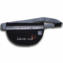 Bauchtasche Gürteltasche Hüfttasche Hip Bag Crossbody-Bag Stickerei Lehrer/in Erzieher/in mit Herz Handmade